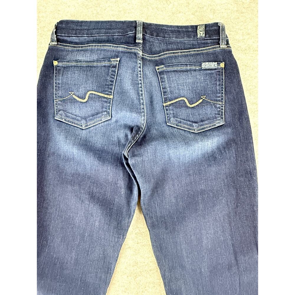 7 For All Mankind Karin Bootcut Jeans Dark Blue Wash Size 29 - Picture 9 of 9